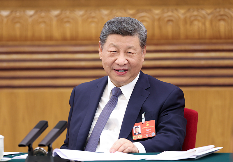 2026年3月5日下午，中共中央總書記、國家主席、中央軍委主席習近平參加他所在的十四屆全國人大四次會議江蘇代表團審議。